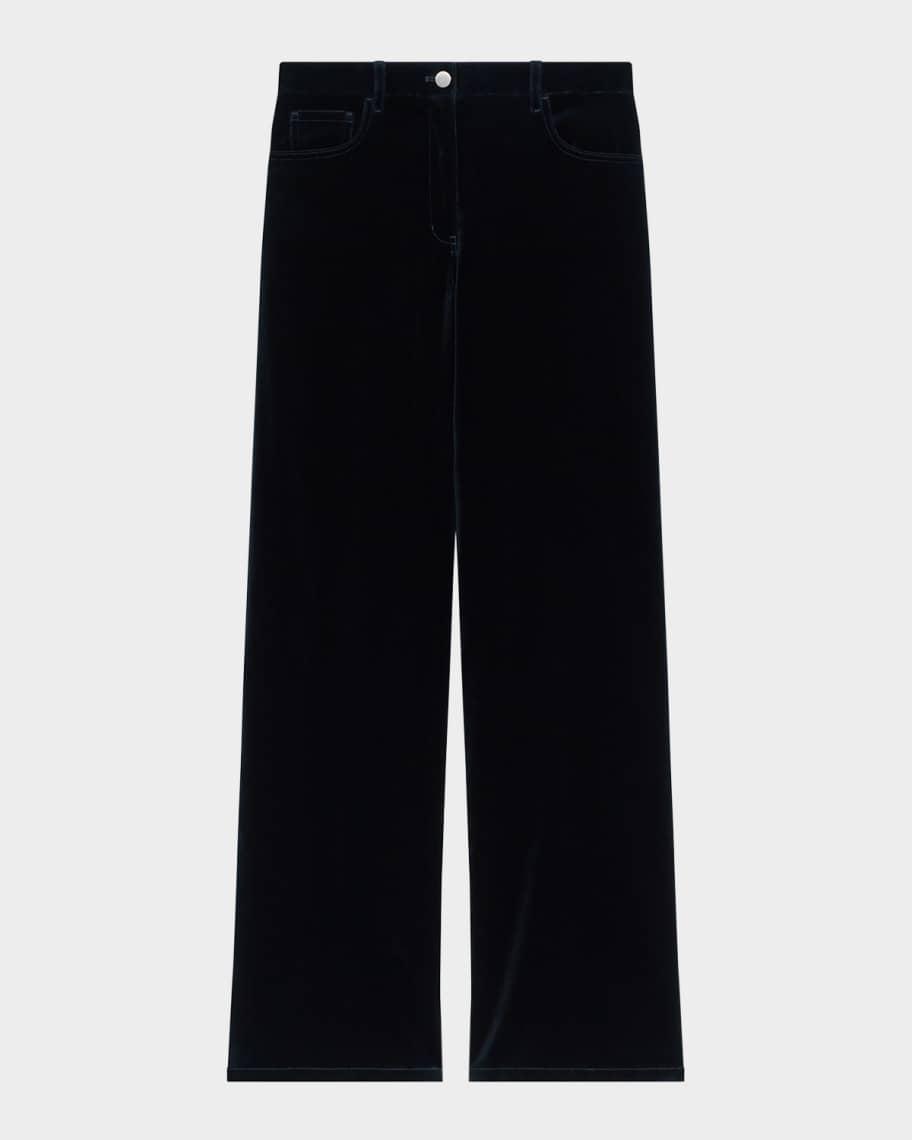 Relaxed Straight Velvet Jeans Product Image