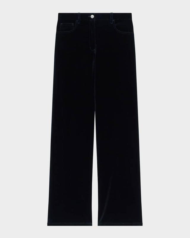 Relaxed Straight Velvet Jeans Product Image