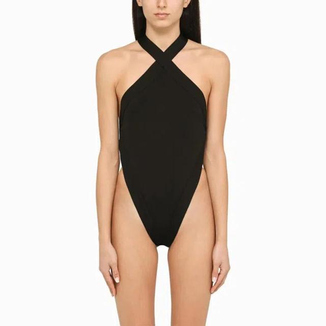 SAINT LAURENT Black Viscose Bodysuit Product Image