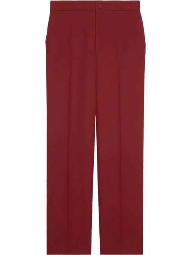 Straight-leg Tailored Trousers In Red Product Image