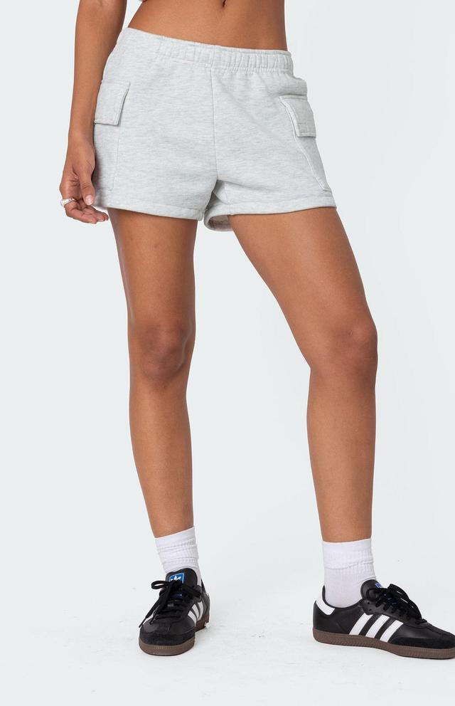 Edikted Women's Garnet Cargo Sweat Shorts Product Image