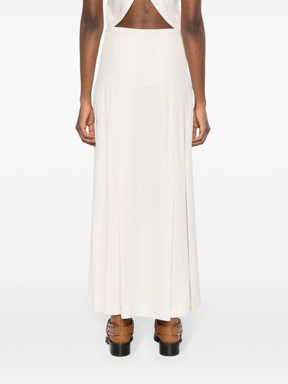 TOTÊME Pleated Crepe Wrap Skirt In Neutrals Product Image