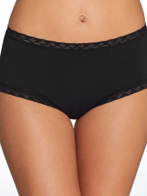 Natori Bliss Lace-Trim High Rise Cotton Brief 755058 Product Image