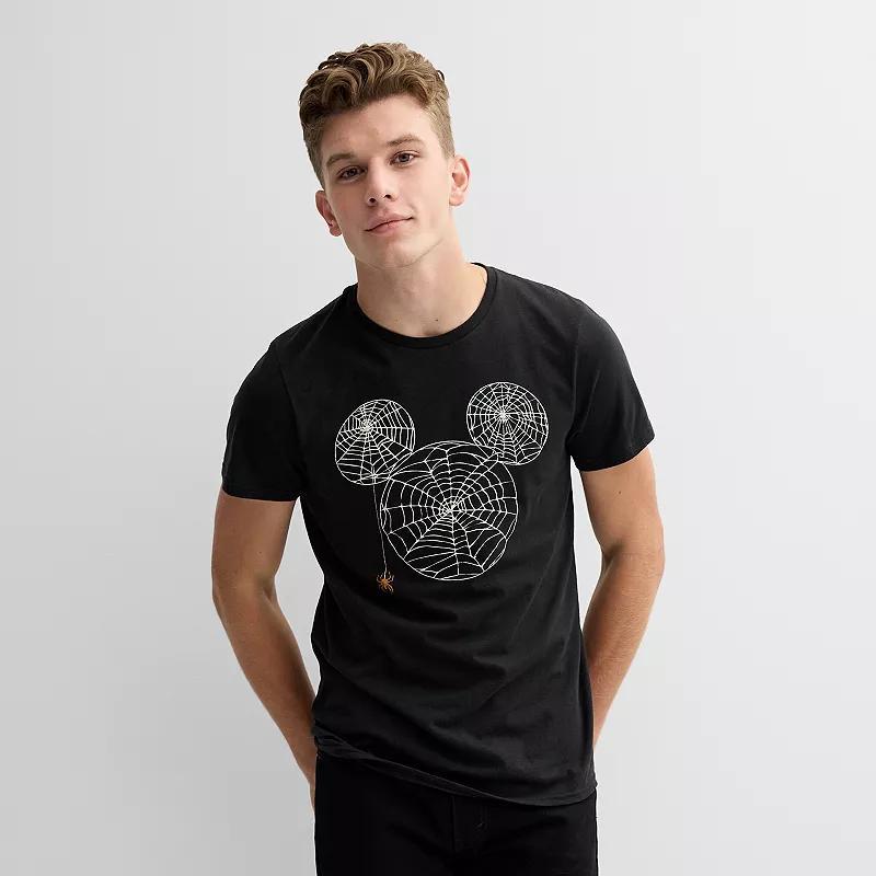 Disneys Mickey Mouse Mens Spider Web Graphic Tee Product Image