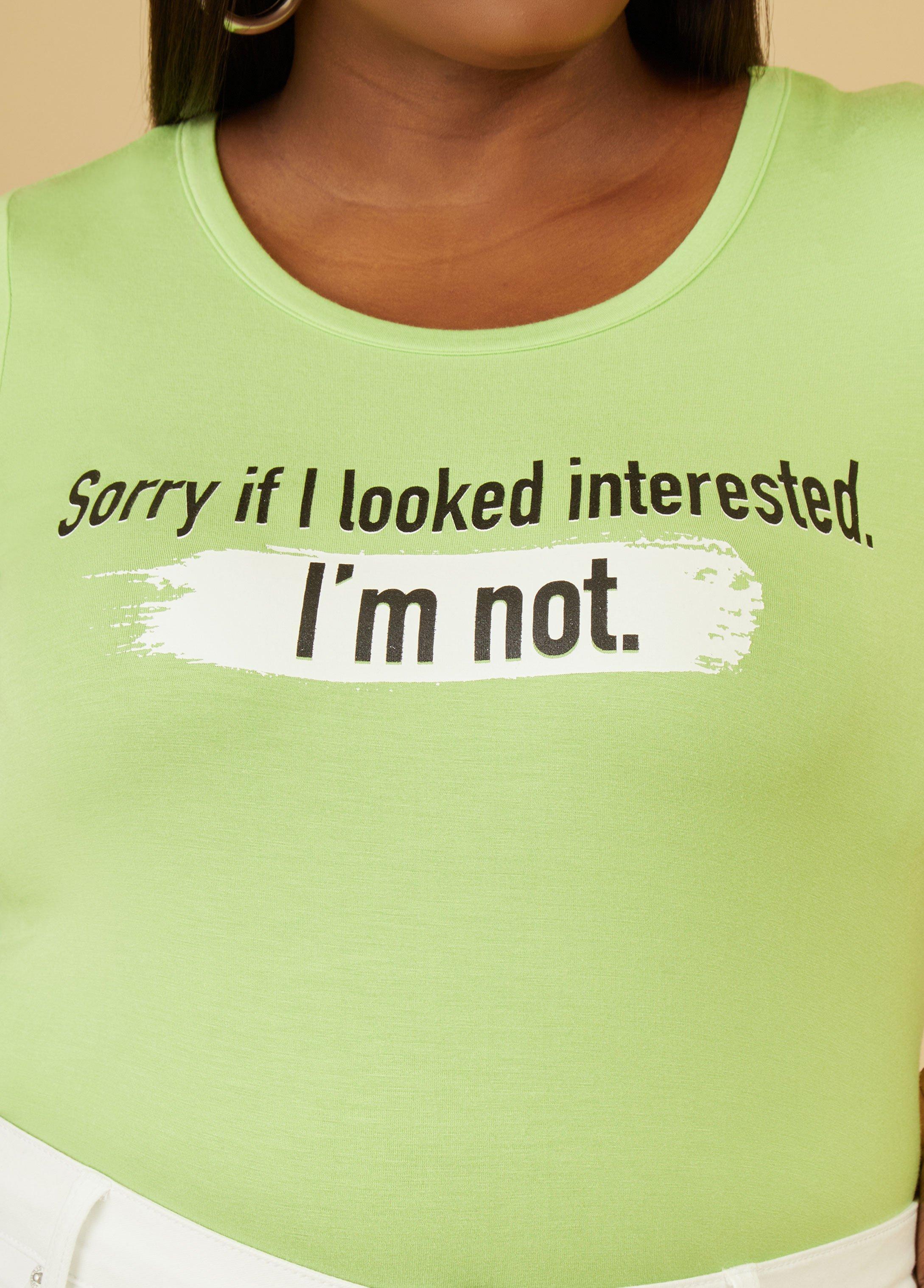 Sorry Glittered Graphic Tee Product Image