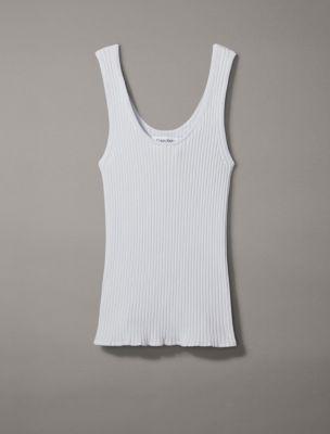 Smooth Cotton Rib Sweater Tank Top Product Image