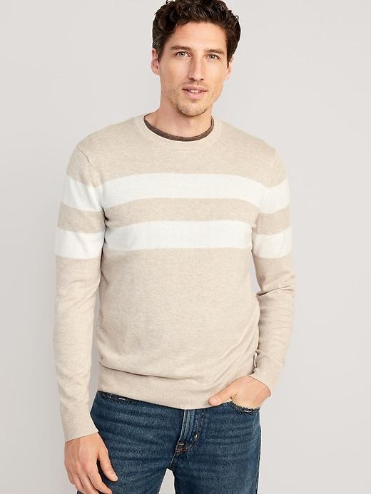 Striped Crew-Neck Sweater Product Image