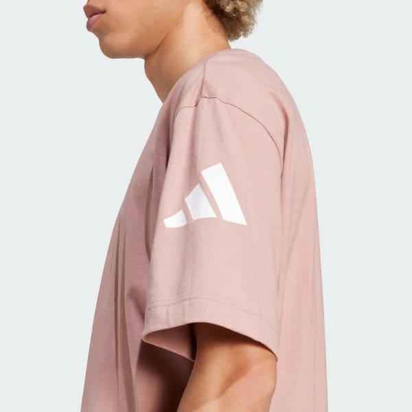 adidas Essentials Loose Fit 3 Bar Logo Tee Warm Clay 2XL Mens Product Image