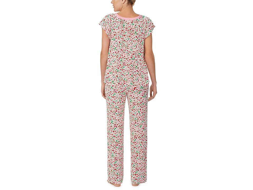 Kate Spade New York Short Sleeve Crop PJ Set (Lovely Buds) Women's Pajama Sets Product Image