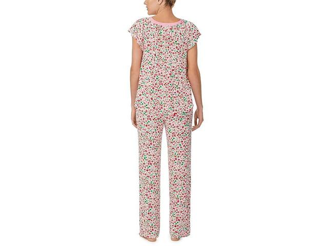 Kate Spade New York Short Sleeve Crop PJ Set (Lovely Buds) Women's Pajama Sets Product Image