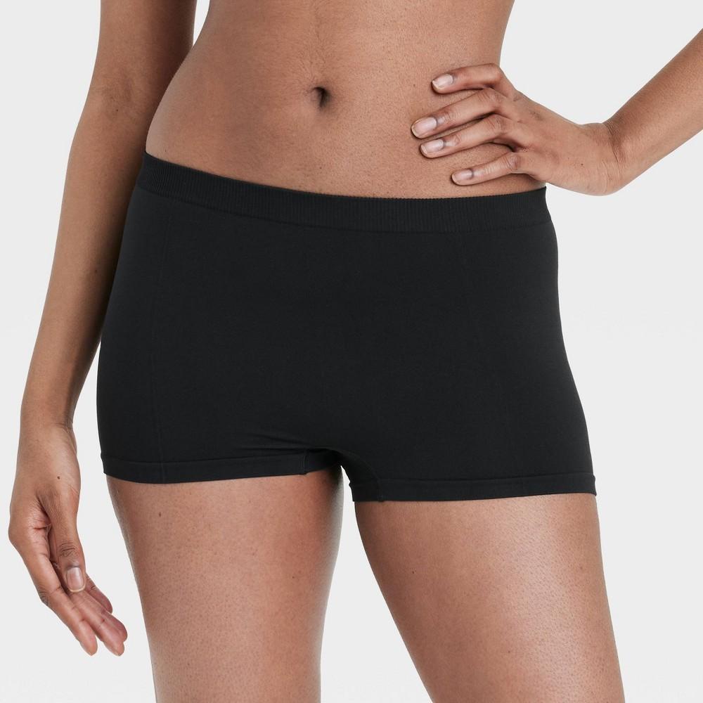 Womens Seamless Boy Shorts - Colsie Black M Product Image