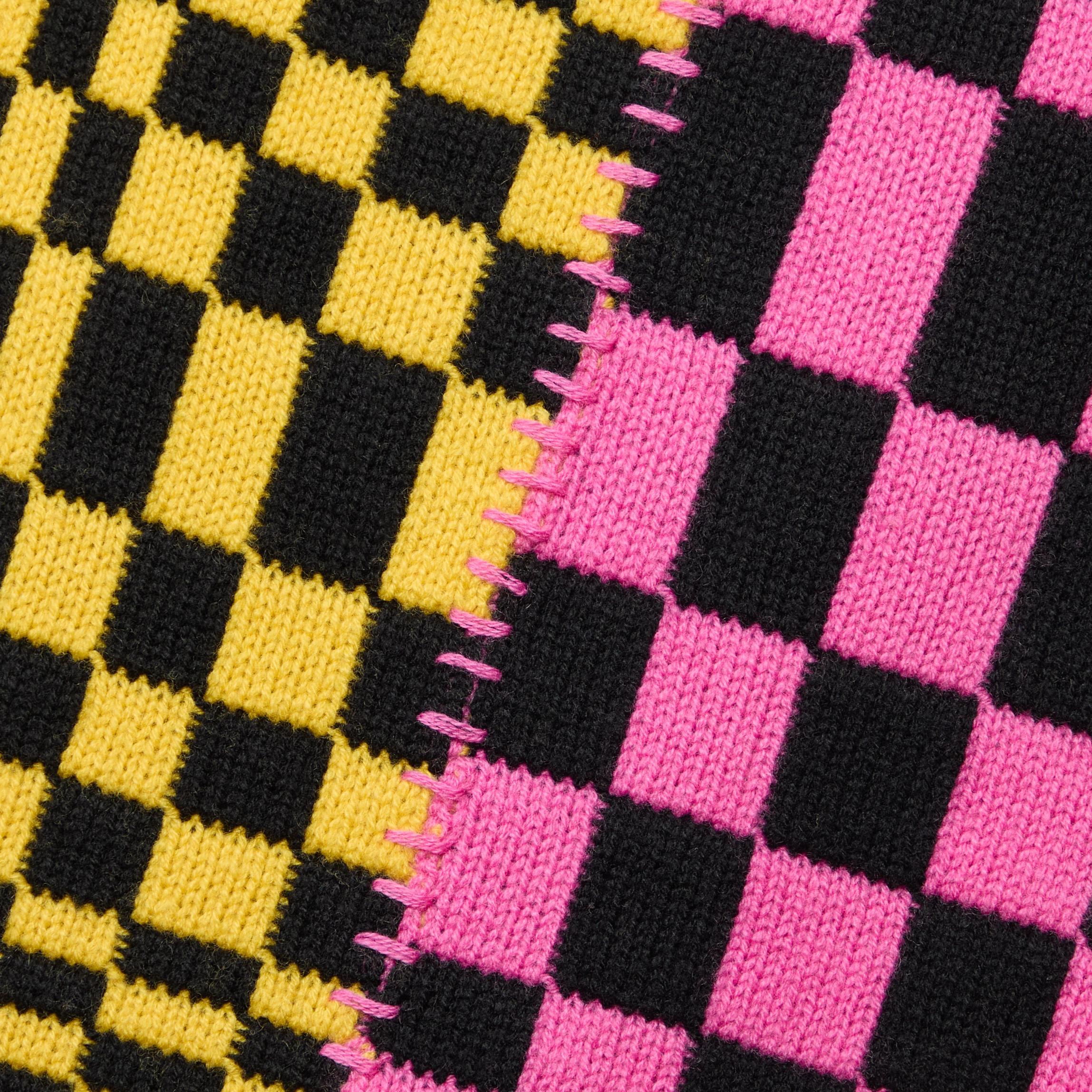 LTD RELEASE DISTORTED CHECK MERINO WOOL SCARF Product Image