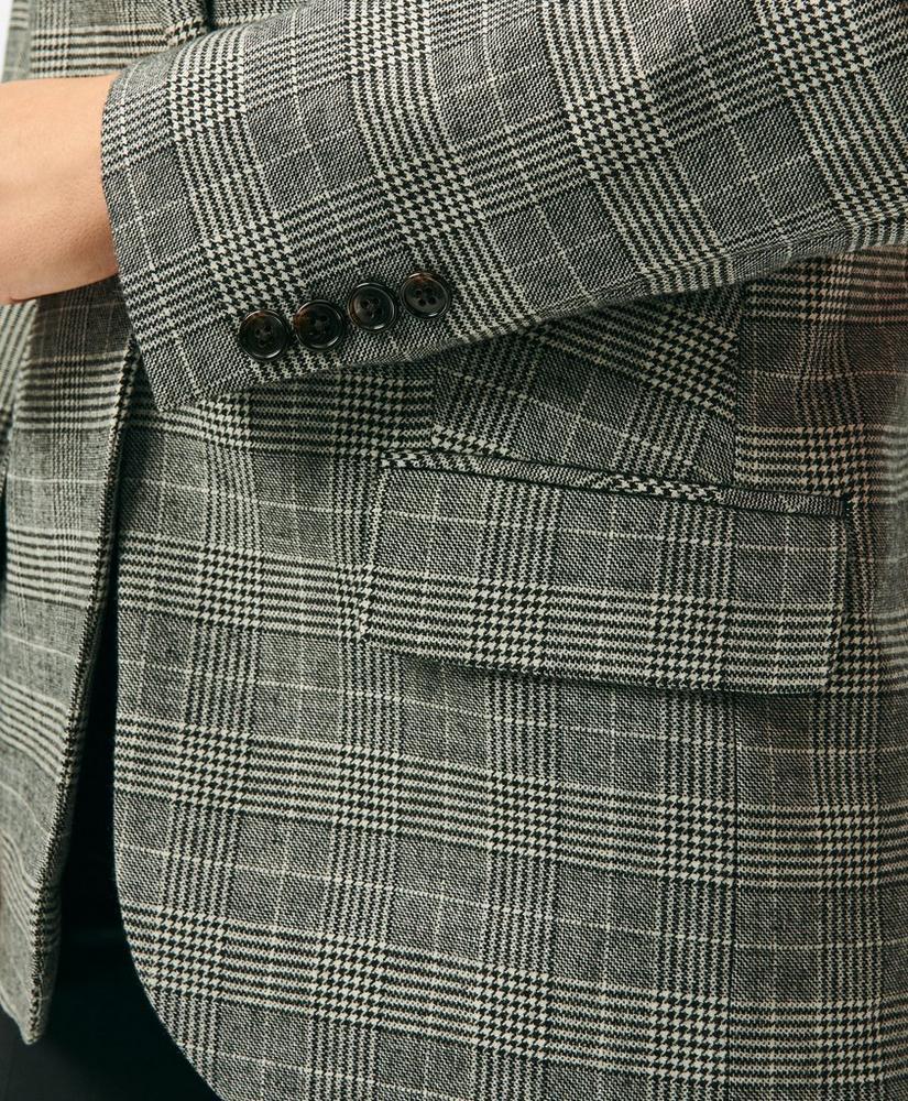 Relaxed Peak Lapel Jacket in Glen Plaid Wool Blend Product Image