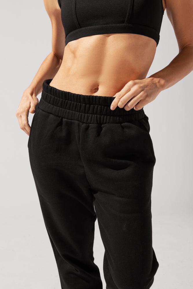 Cloud Rollover Sweatpant - Black Product Image