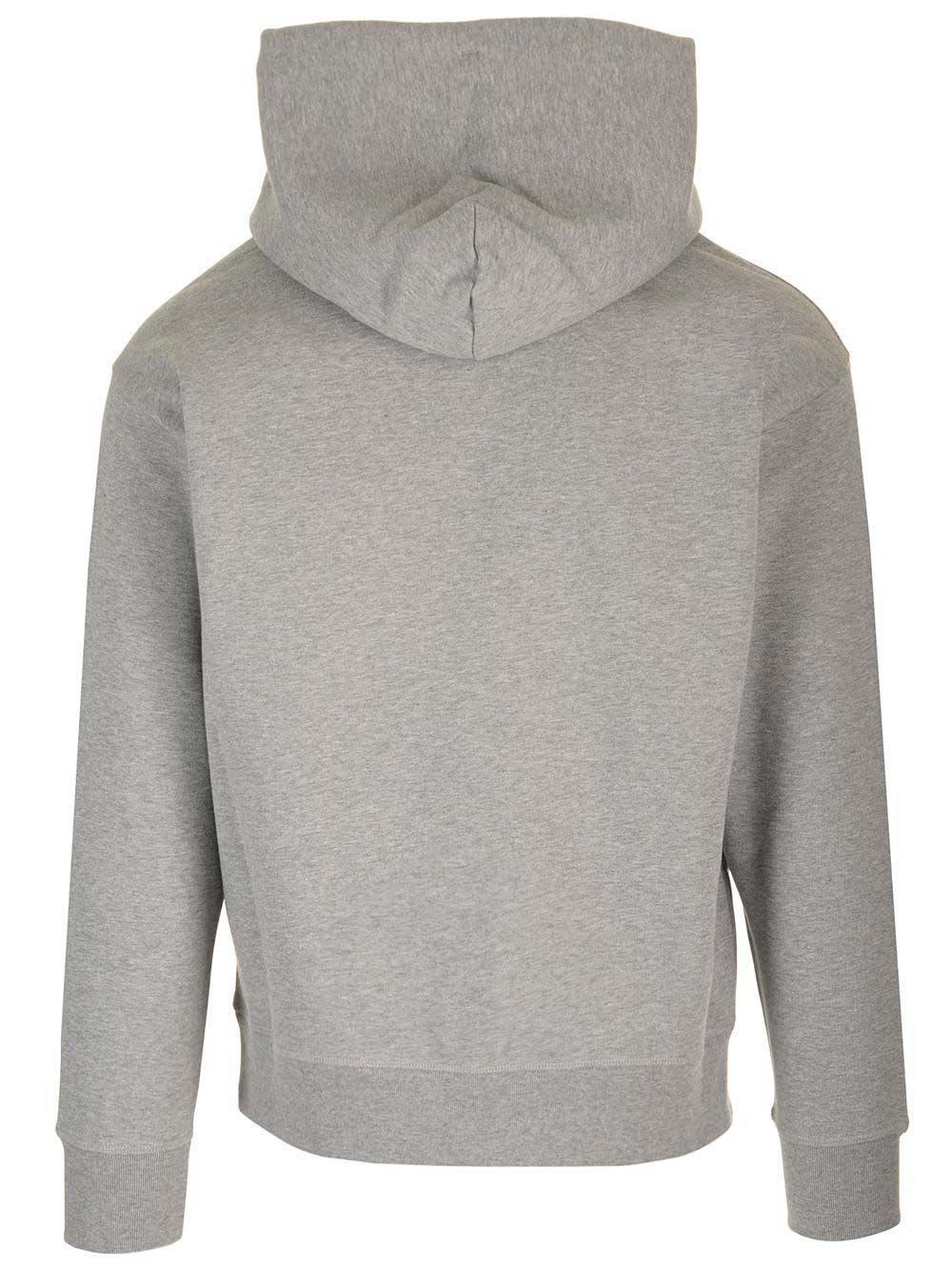 Grenoble Logo-printed Hoodie In Light Grey Product Image