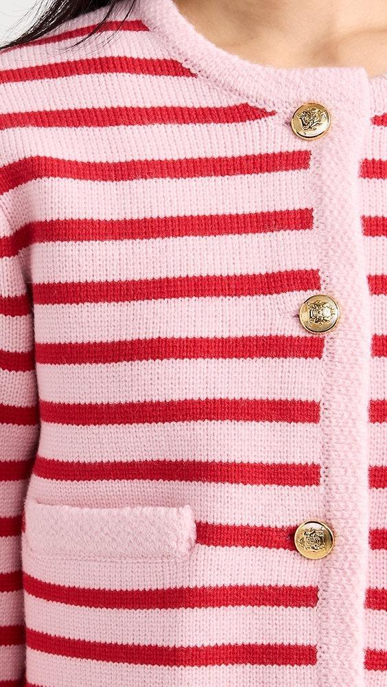 English Factory Knit Striped Sweater Cardigan | Shopbop Product Image