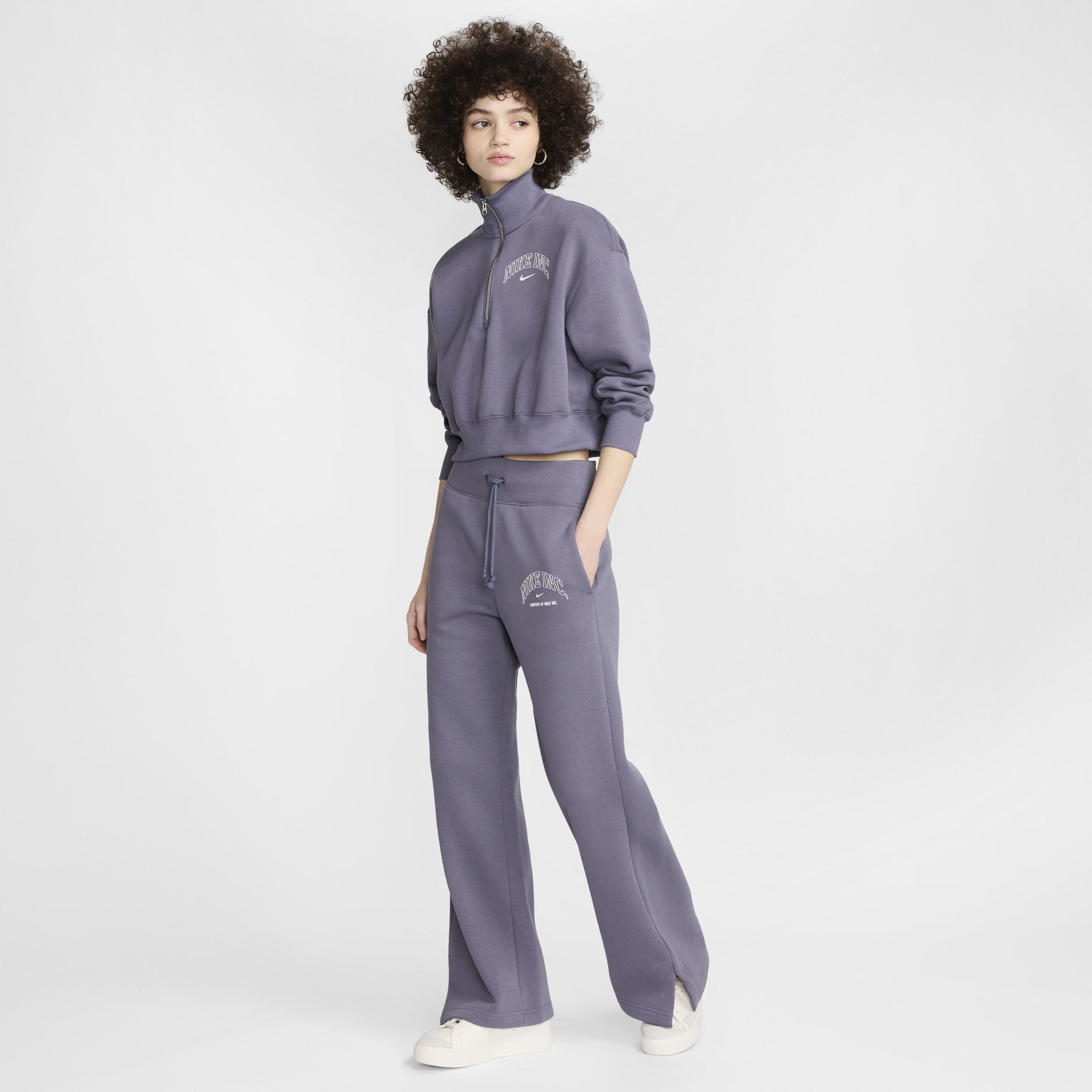 Womens Nike Sportswear Phoenix Fleece High-Waisted Wide-Leg Sweatpants Product Image