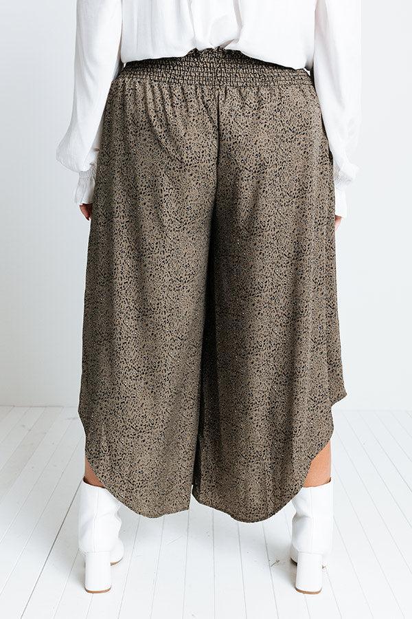 Good Dream Leopard Pants In Army Green Curves Product Image