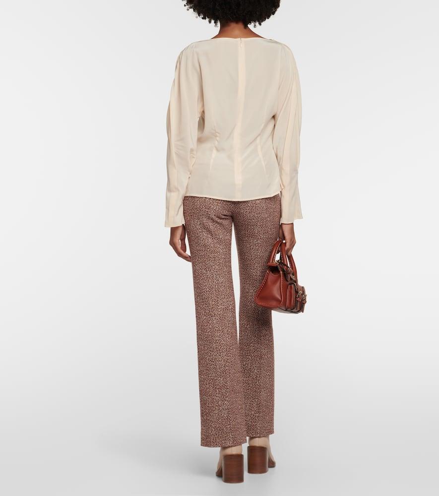 CHLOÉ Silk Top In Beige Product Image