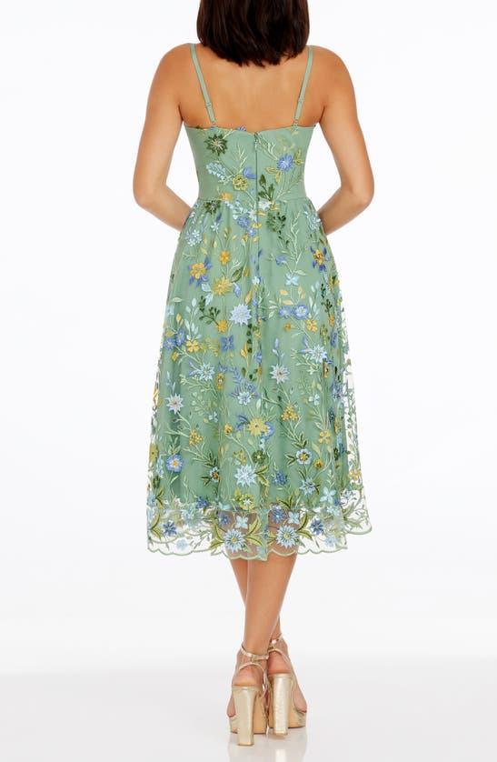 Maren Dress In Sage Multi Product Image