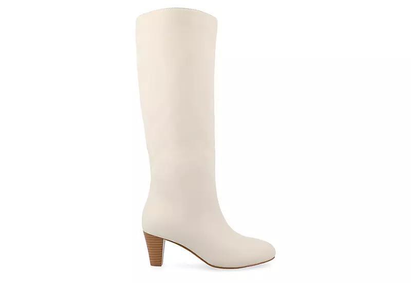 Journee Collection Tru Comfort Foam Womens Jovey Knee High Boots Ivory Product Image