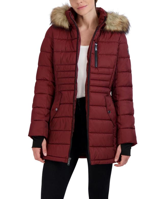 Hfx Womens Heavyweight Box Quilted Winter Puffer Parka Jacket Product Image