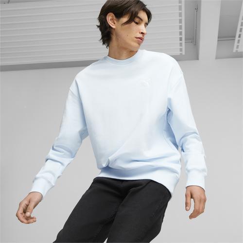 PUMA Mens PUMA Better Classics Fleece Crew - Mens Icy Blue Product Image