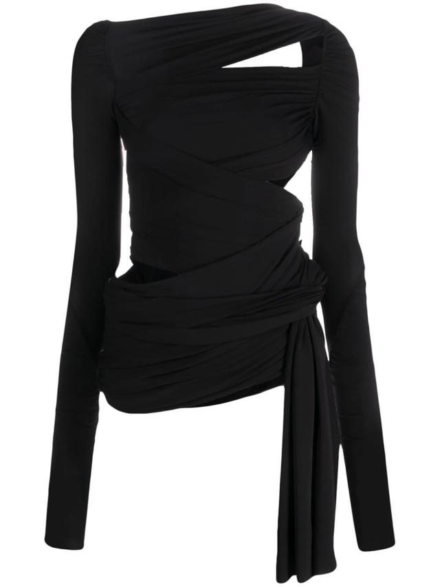 cut-out draped top Product Image