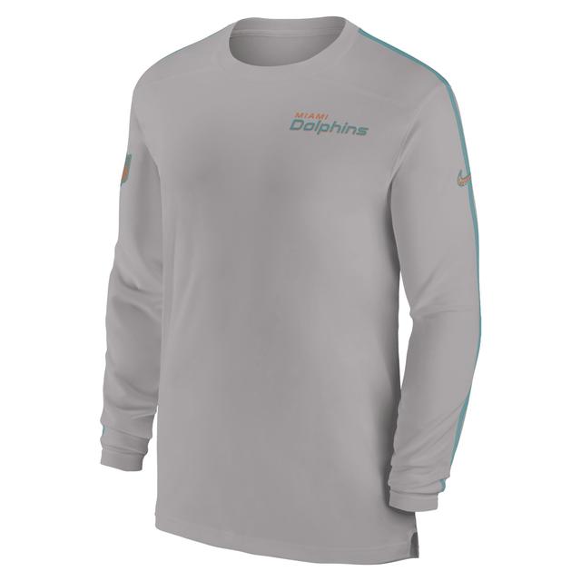 Miami Dolphins Sideline Coach Nike Men's Dri-FIT NFL Long-Sleeve Top Product Image