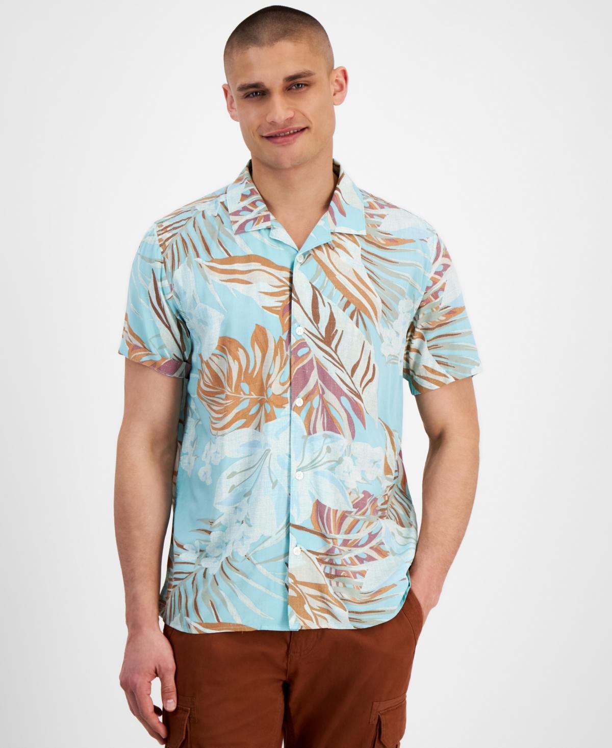 Sun + Stone Mens Karl Regular-Fit Printed Shirt, Created for Macys Product Image