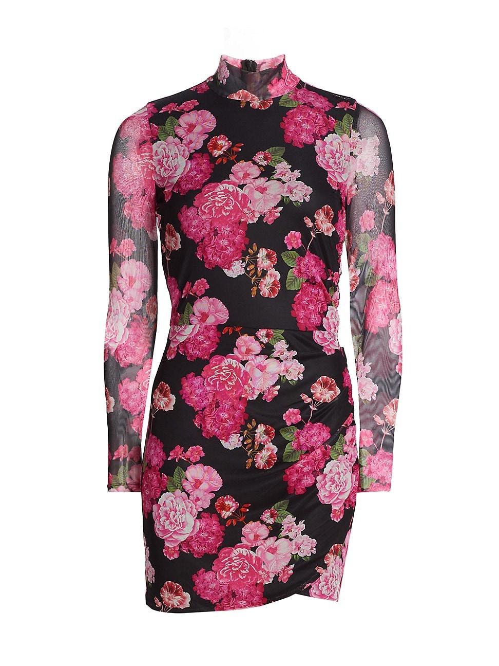 Womens Talulla Floral Mesh Minidress Product Image