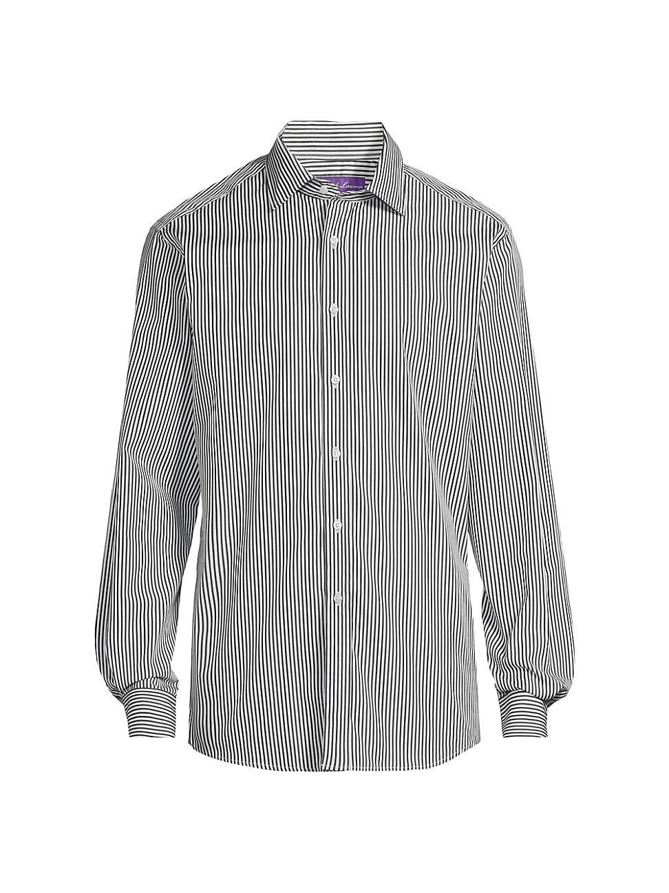 Mens Stripe Poplin Cotton Shirt Product Image