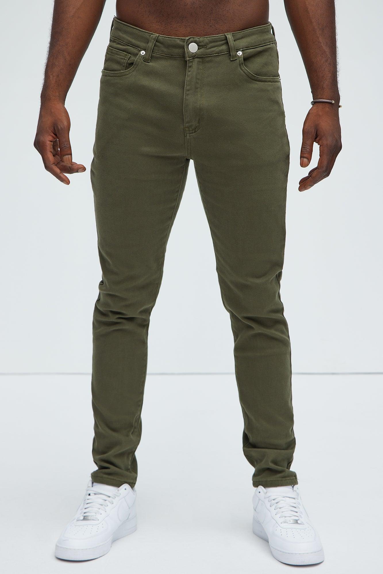 Cornell Skinny Jeans - Olive Product Image