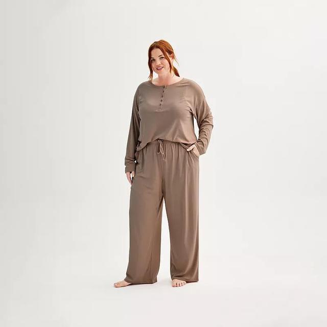 Plus Size Sonoma Goods For Life Sleep Pants, Womens Purple Yared Product Image