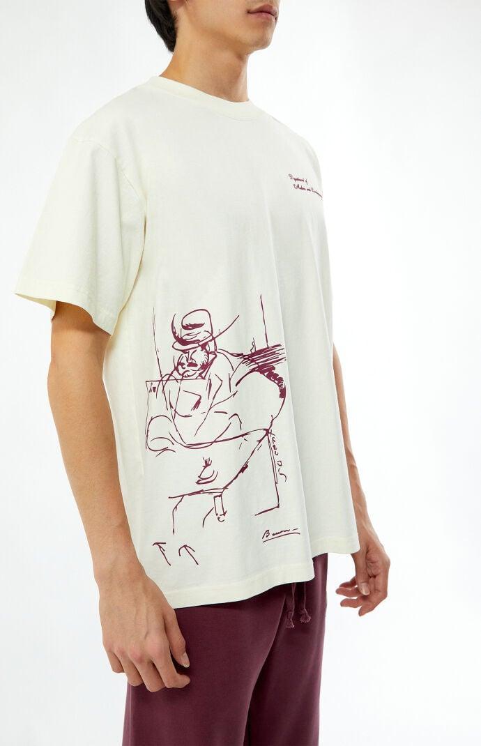 The Met Men's x PacSun Man at a CafÃ© Table Paris T-Shirt Product Image