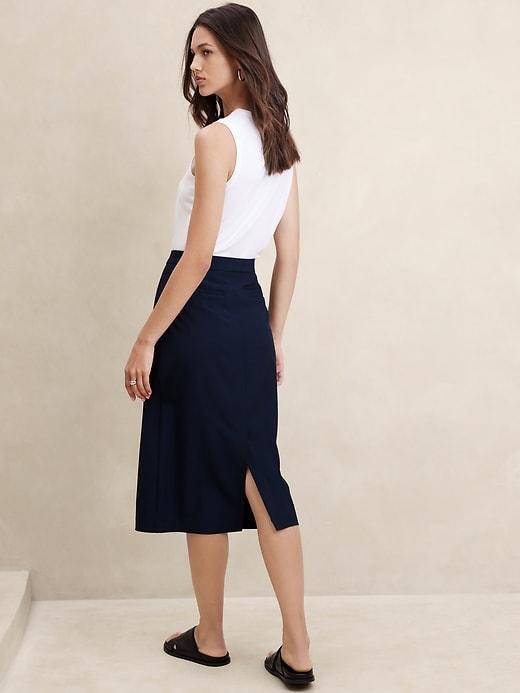 Sculpted Midi Pencil Skirt Product Image