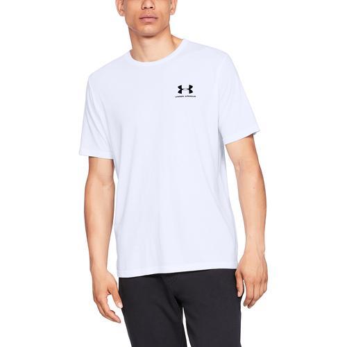 Under Armour Mens Under Armour Sportstyle Left Chest T-Shirt - Mens White/Black Product Image