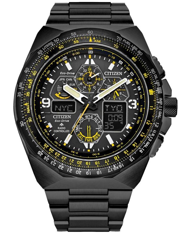 Citizen Mens Promaster Skyhawk A-T Chronograph Black Stainless Steel Bracelet Watch Product Image