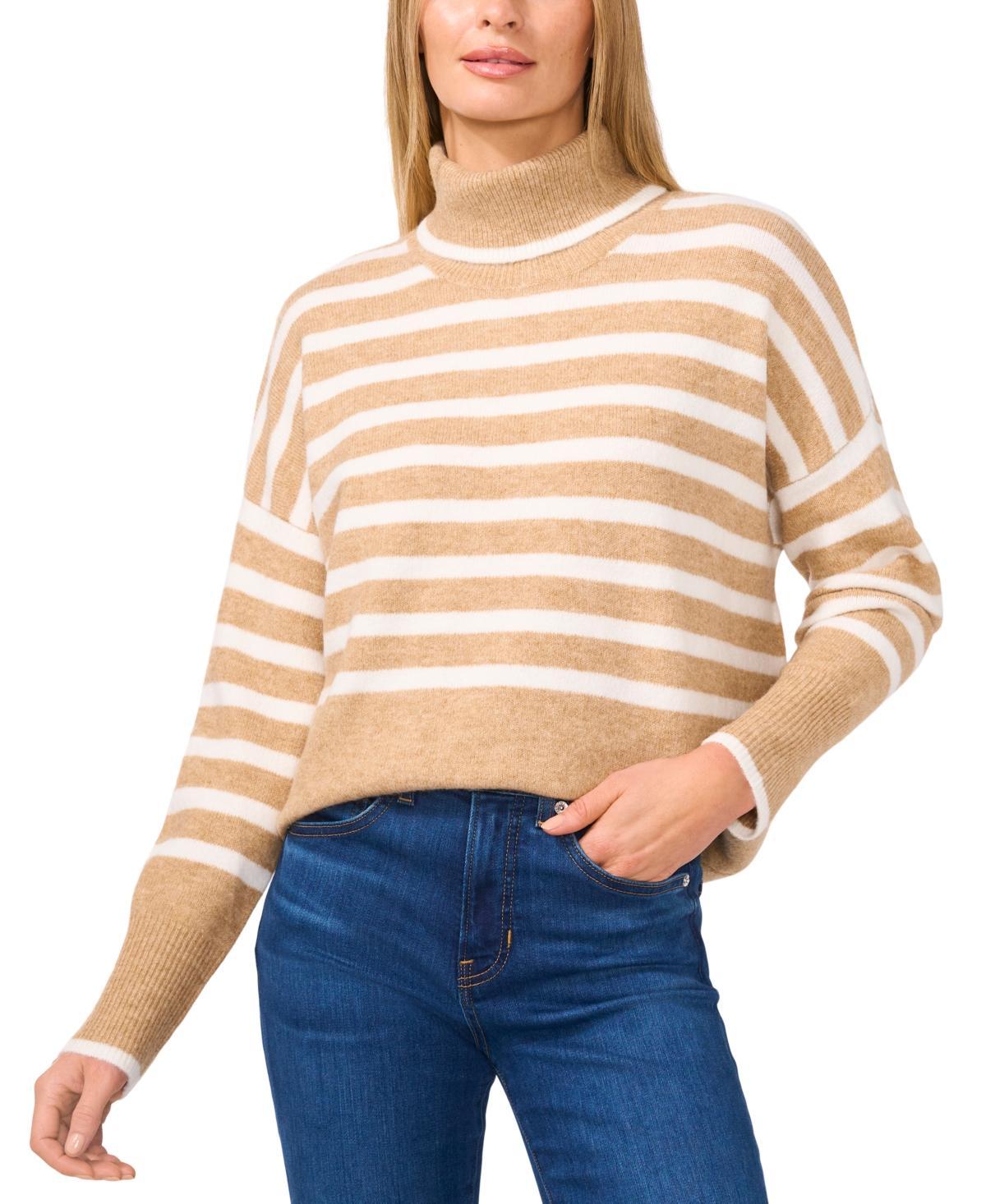 CeCe Striped Turtleneck Sweater Product Image