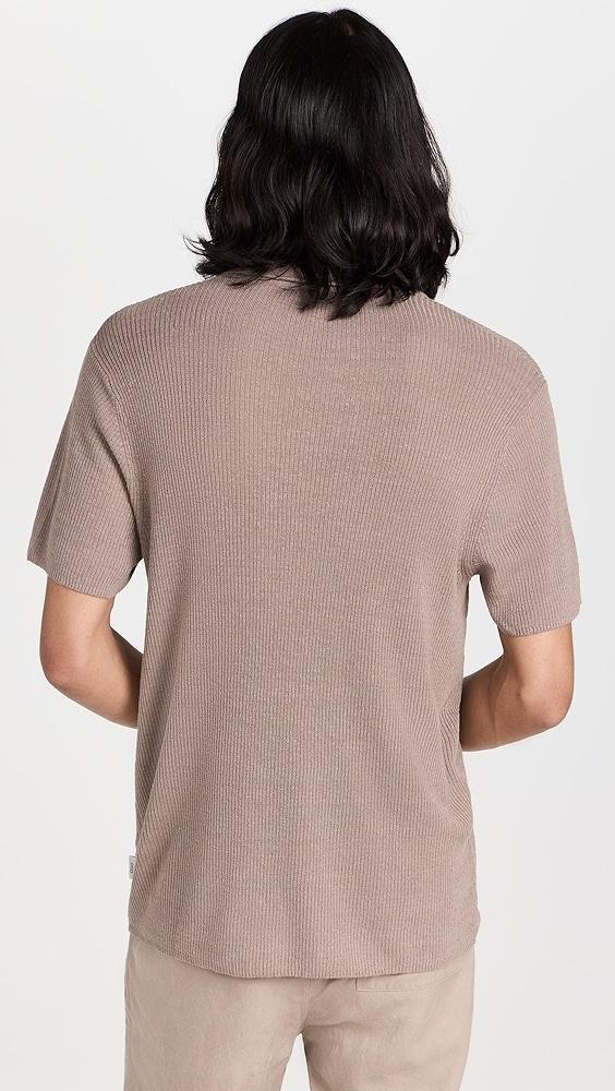 Onia Johnny Collar Ribbed Polo | Shopbop Product Image