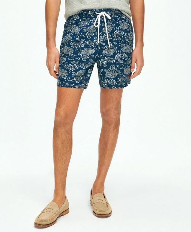 6" Linen-Cotton Floral Printed Friday Shorts Product Image