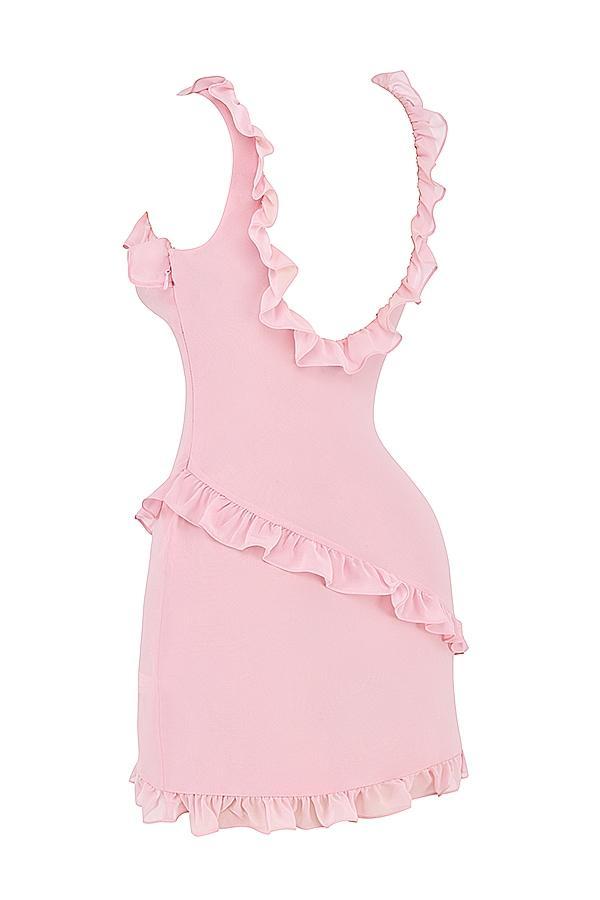 Tania Pink Quartz Ruffle Mini Dress Product Image