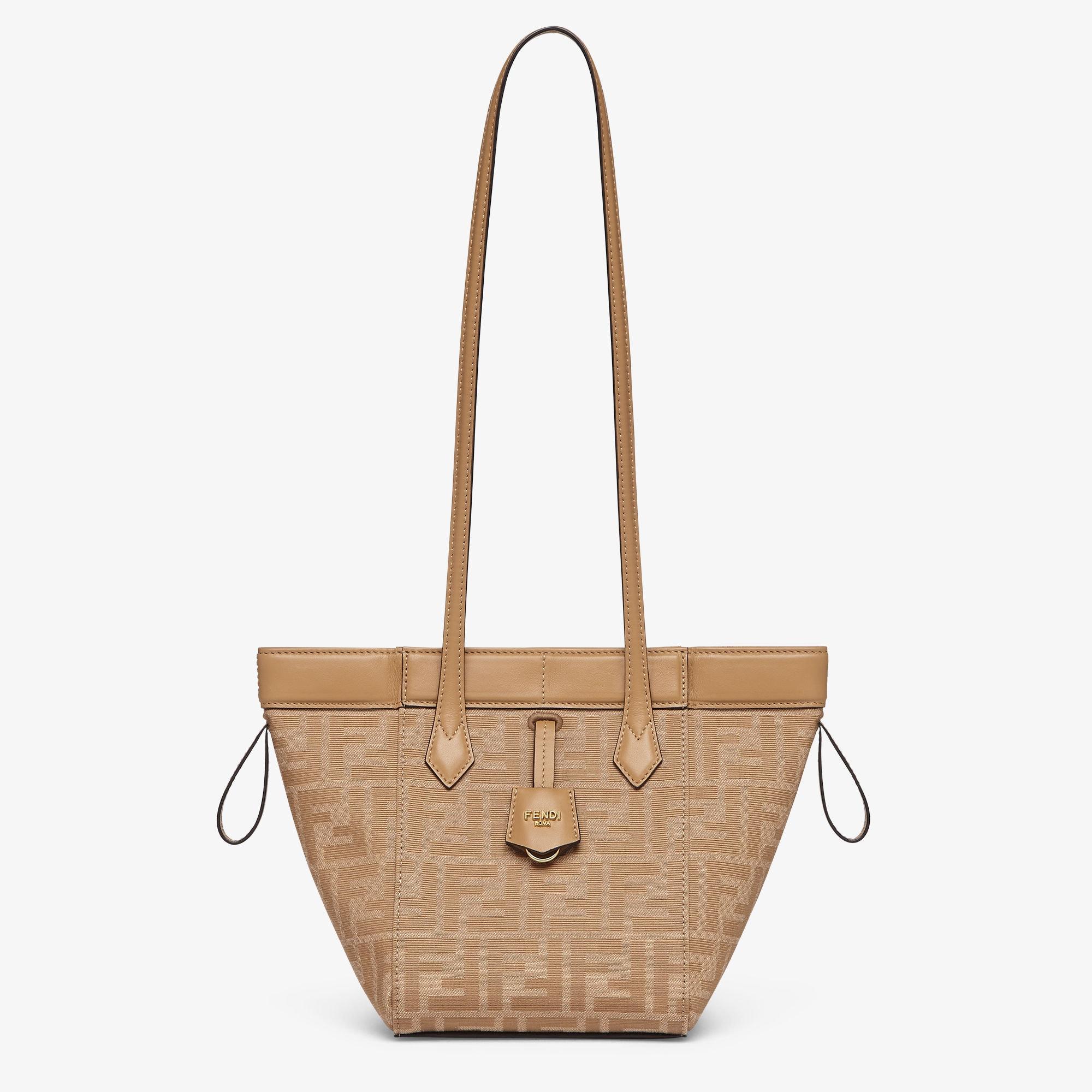 Fendi Origami MiniBeige FF jacquard fabric mini bag that can be transformed Product Image