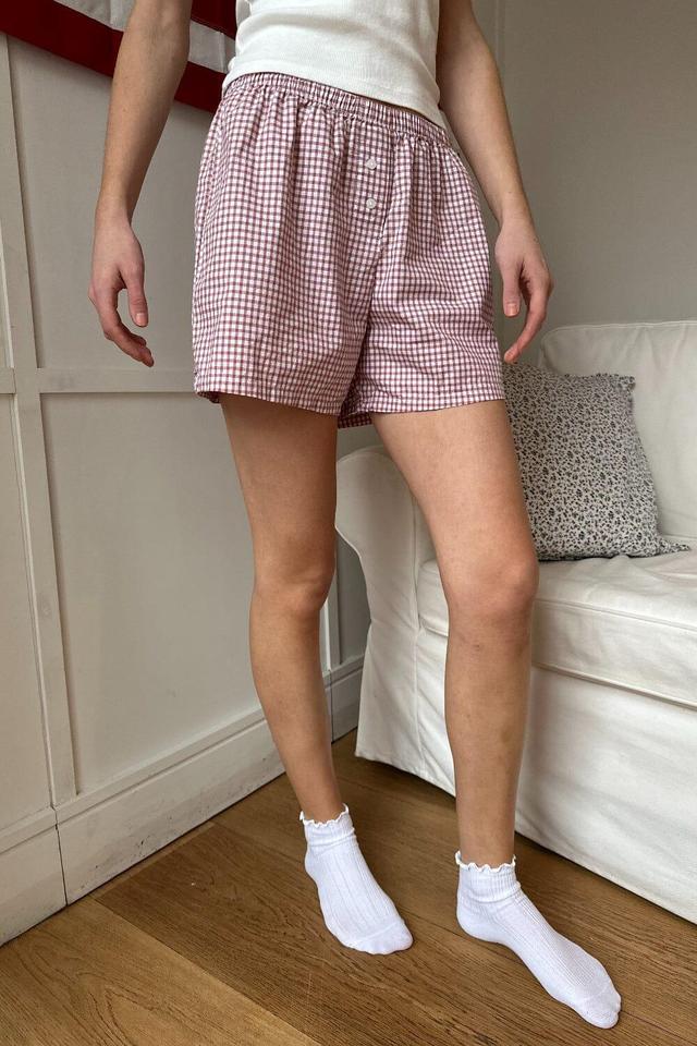 Keira Long Gingham Boxer Shorts Product Image