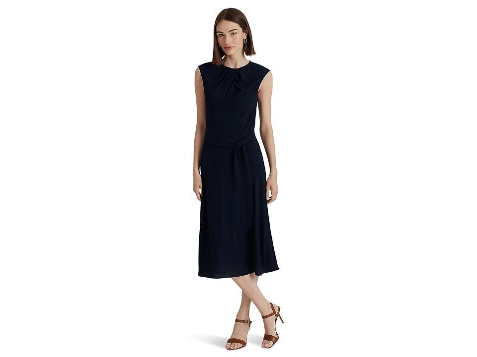 Lauren Ralph Lauren Bubble Crepe Cap Sleeve Dress Product Image