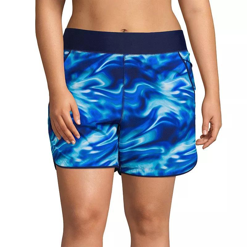 Plus Size Lands End 5 Quick Dry Swim Shorts With Panty, Womens Product Image