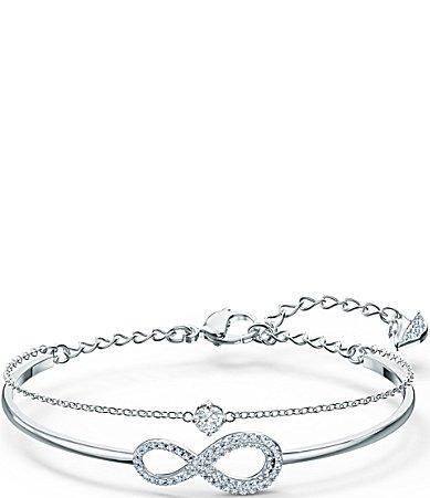 Swarovski Crystal Infinity Bangle Bracelet Product Image