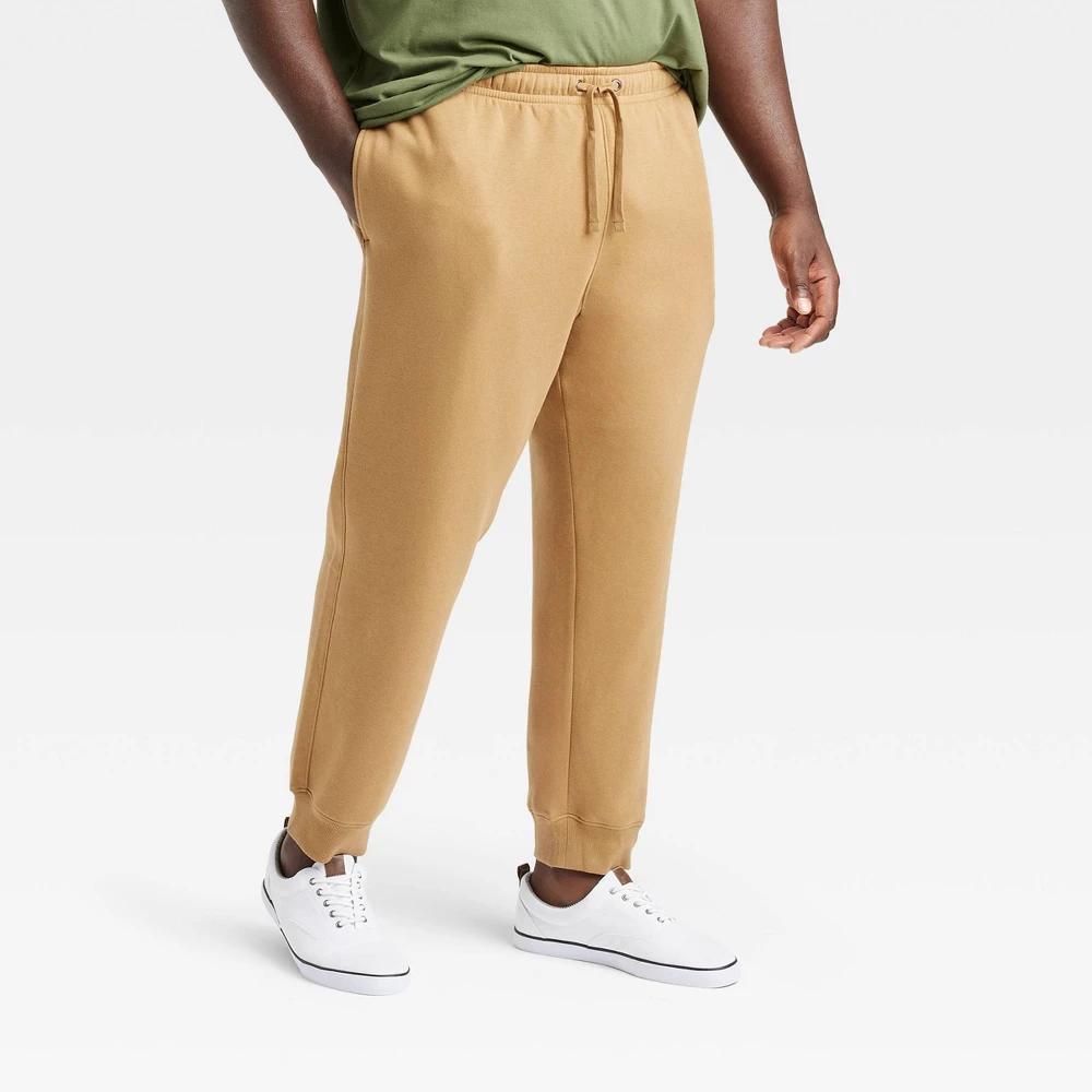 Mens Big & Tall Tapered Fleece Jogger Pants - Goodfellow & Co Dapper Brown LT Product Image