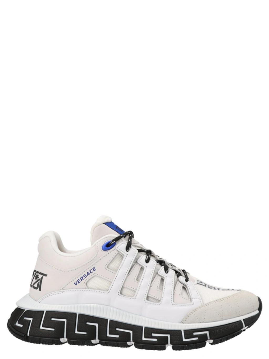 VERSACE Trigreca Low-top Sneakers In Off White Navy Product Image