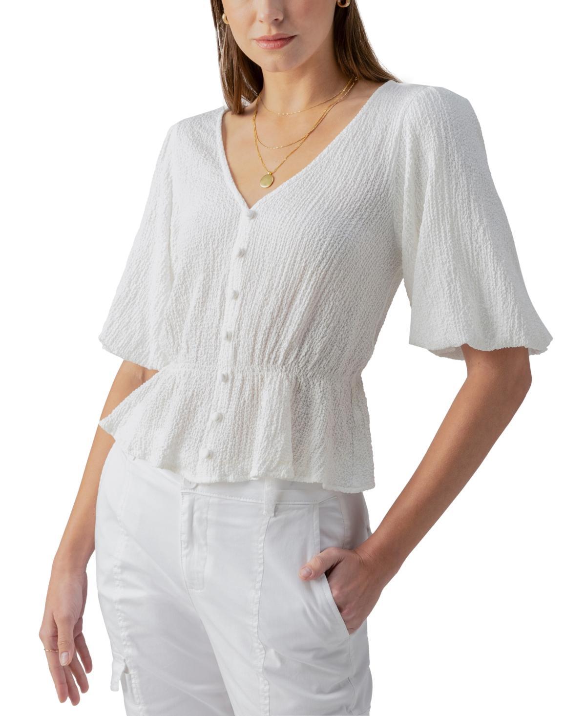 Sanctuary Textured Button Front Women's Clothing Product Image